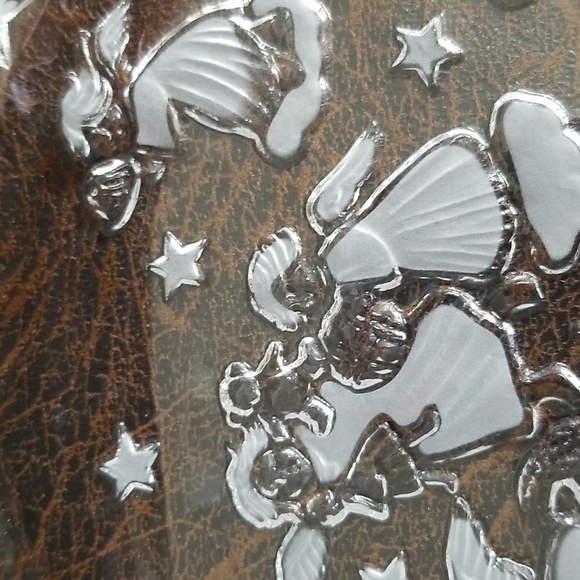 Vtg Mikasa Holiday Christmas Angel Crystal Candy Dish Serving Decorative Plate - Picture 5 of 8